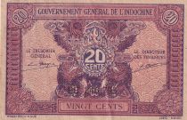 French Indo-China 20 Cents ND (1942) - Serial PE 246.795