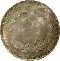 French Indo-China 20 Silver Centiemes - 1937 Paris