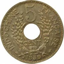 French Indo-China 5 Cent - 1939 Paris