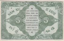 French Indo-China 5 Cents - Green - ND (1942) - Serial A - P.88a