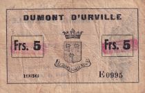 French Indo-China 5 Francs - Dumont D\'Urville - 1936 - E0995 - Kol.210