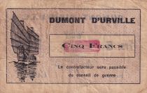 French Indo-China 5 Francs - Dumont D\'Urville - 1936 - E0995 - Kol.210
