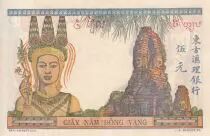 French Indo-China 5 Piastres - Warrior - ND (1949) - Serial T.5336 - P.55d