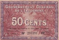 French Indo-China 50 Cents - Foliage - ND (1939) - Serial CC - P.87