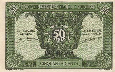 French Indo-China 50 Cents - ND (1942) - P.91