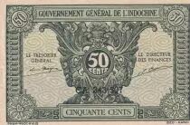 French Indo-China 50 Cents ND (1942) - Serial CA 243.507