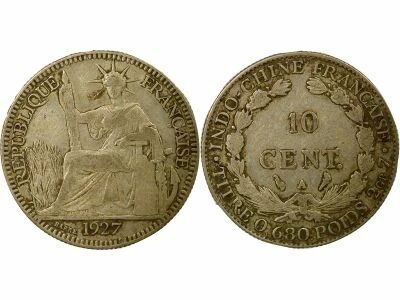French Indo-China French Indochina - 10 Cents Silver 1927