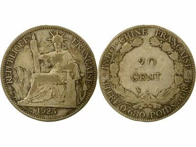 French Indo-China French Indochina - 20 Cents Silver 1925