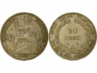 French Indo-China French Indochina - 20 Cents Silver 1927