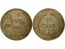 French Indochina - 10 Cents Silver 1921