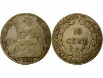 French Indochina - 10 Cents Silver 1922