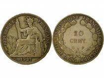 French Indochina - 20 Cents Silver 1927