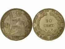 French Indochina - 20 Cents Silver 1927