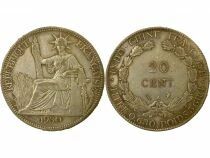French Indochina - 20 Cents Silver 1930