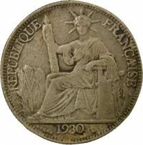 French Indochina - 20 Cents Silver 1930