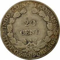 French Indochina - 20 Cents Silver 1930