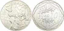 French Mint  10 Euros Silver - Asterix and Obelix - Agecanonic and Falbala -Monnaie de Paris 2015