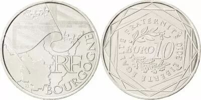 French Mint  10 Euros Silver - Euros from the Regions 2010 - Bourgogne - Monnaie de Paris 2010