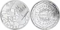 French Mint  10 Euros Silver - Euros from the Regions 2010 - Centre - Monnaie de Paris 2010