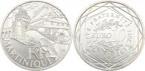 French Mint  10 Euros Silver - Euros from the Regions 2011 - Martinique - Monnaie de Paris 2011