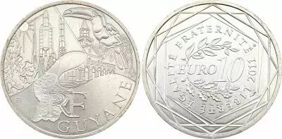 French Mint  10 Euros Silver - Euros from the Regions 2011- Guyane - Monnaie de Paris 2011