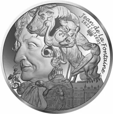 French Mint  10 Euros Silver BE 2021 - Jean de la Fontaine - L\'Art de la Plume 2021
