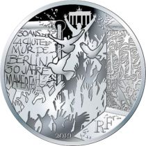 French Mint  FALL OF THE BERLIN WALL - 10 Euros Silver 2019