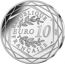 French Mint  Hogwarts Emblem and Castle - 10 Euros Silver Colour 2021 (CDM) - Harry Potter - Wave 2