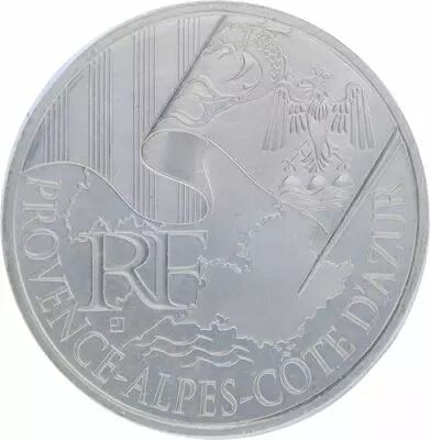 French Mint 10 Euros Argent UNC - P.A.C.A. - Euros from the Regions - 2010