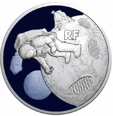 French Mint 10 Euros Silver BE 2019 - 50 years of the first steps on the Moon (MDP)