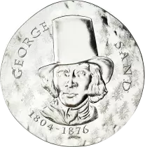 French Mint 10 Euros Silver Proof - George Sand - 2018