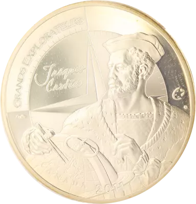 French Mint 10 Euros Silver Proof 2011 - Jacques Cartier