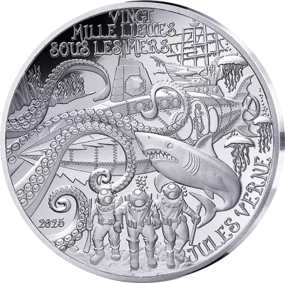 French Mint 20,000 leagues under the sea - The Art of the Pen - 10 Euros Silver Proof 2025