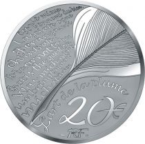 French Mint 20 Euros Silver BE 2021 - Jean de la Fontaine - L\'Art de la Plume 2021