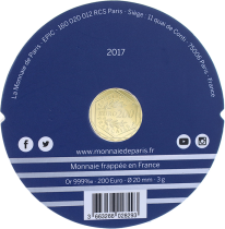 French Mint 200 Euros Gold France 2017 - France by J.P Gaultier - Wave 1