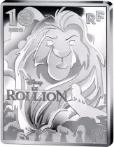 French Mint 30 years of The Lion King - Rectangle coin - 10 Euros Silver BE 2024 (MDP)