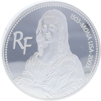 French Mint 500 years Mona Lisa - 20 Euros Silver proof (5 Oz) 2003