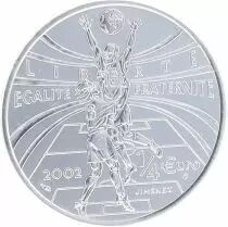 French Mint Allez la France - Football World Cup 2002 - 1/4 Euros Silver BU 2002