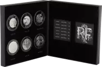 French Mint Box Values of the Republic - 2013 - 3 X 25 Euros and 3 x 5 Euros - Silver