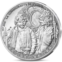 French Mint Coin ?10 1/18 - Frodo and Sam leave the Shire