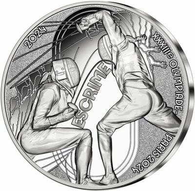 French Mint Fencing - PARIS 2024 - 10 ? Silver BE 2024 - SPORT COLLECTION (13/15)