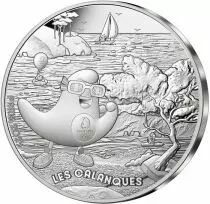 French Mint The Calanques - 10 Euros Argent 2024 (MDP) - France hosts the Games - Mascottes Paris 2024 - Wave 2 - 17/18