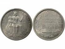 French Oceania 50 Centimes Seated Liberty - 1949 Paris