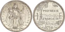 French Pacific Territories 1 Franc - Liberty - Landscape - Varieties years (1986-1990) - F to VF