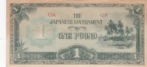 French Pacific Territories 1 Pound - Japanese Government - 1942 Serial OA