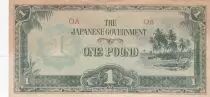 French Pacific Territories 1 Pound - Japanese Government - 1942 Serial OA