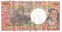 French Pacific Territories 1000 Francs - Tahitian - Stag  - ND (2003-2006) - Serial R.031 - P.2h