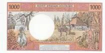 French Pacific Territories 1000 Francs - Tahitian girl - ND (2004) - Serial S.028