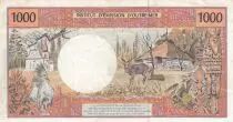 French Pacific Territories 1000 Francs Tahitian woman - Error note - Serial F.023