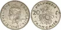 French Pacific Territories 20 Francs - Marianne - Flowers - 1967